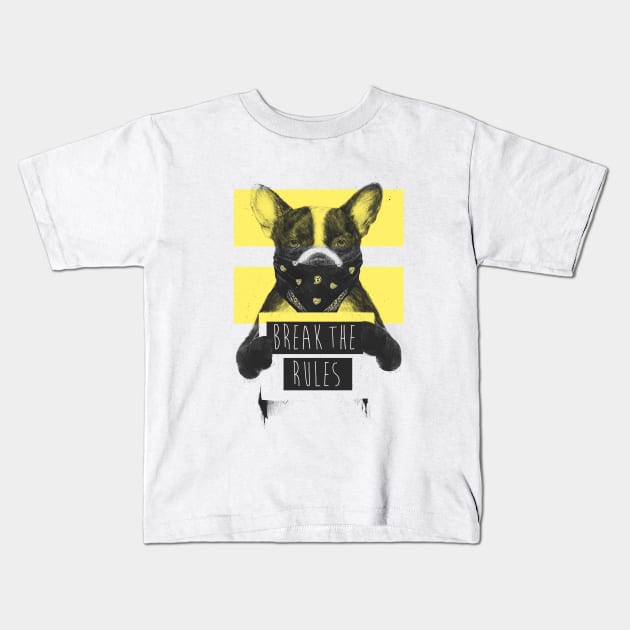 Rebel dog (yellow) Kids T-Shirt by soltib